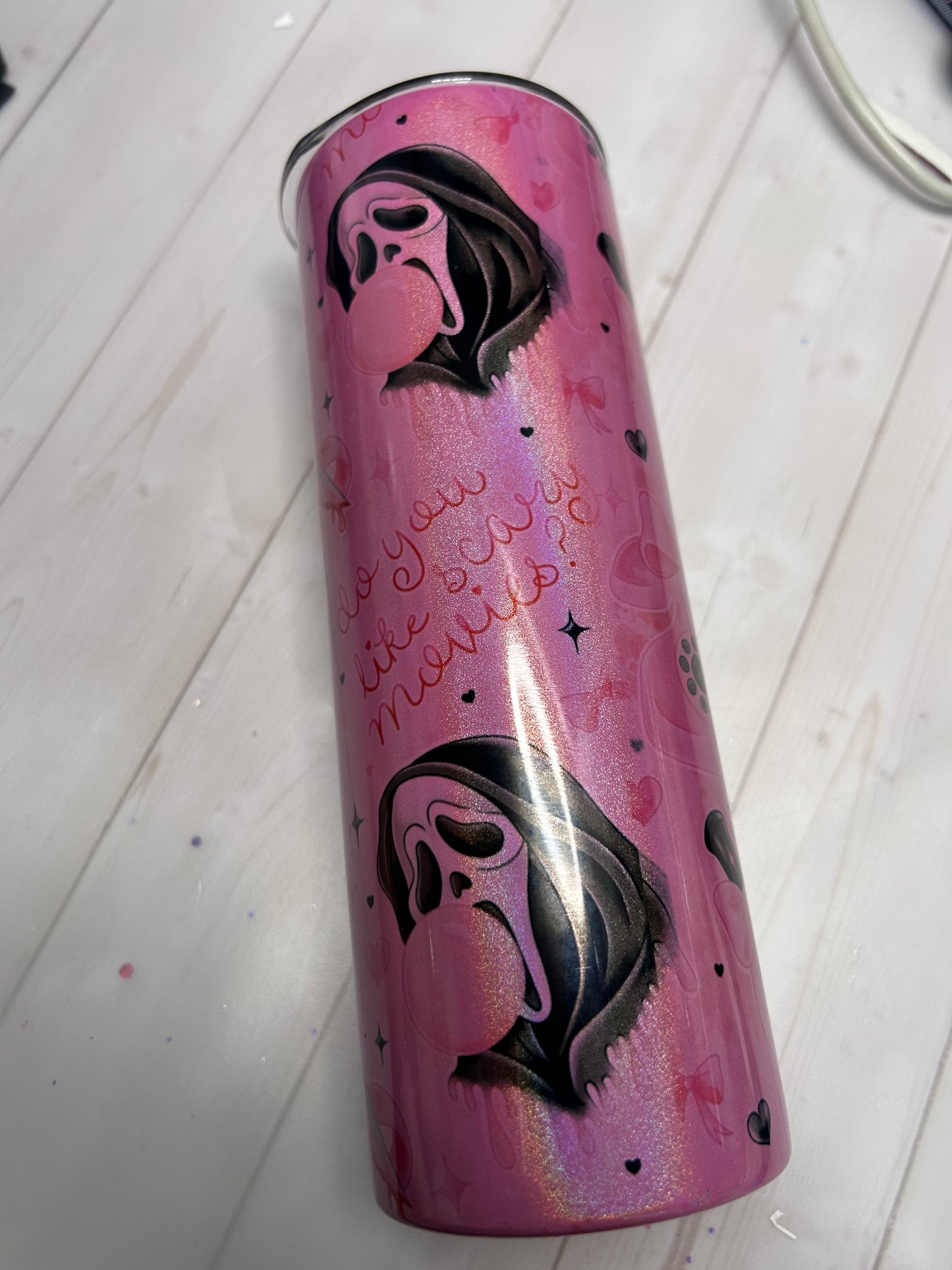 GF pink holographic 20oz tumbler