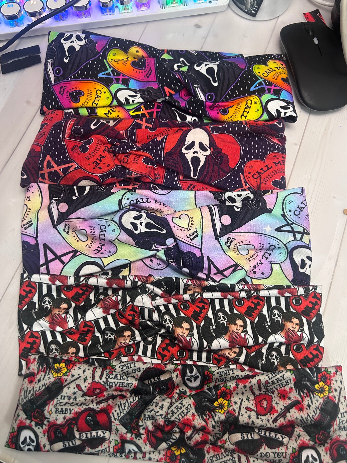 Scream horror stretchy headband