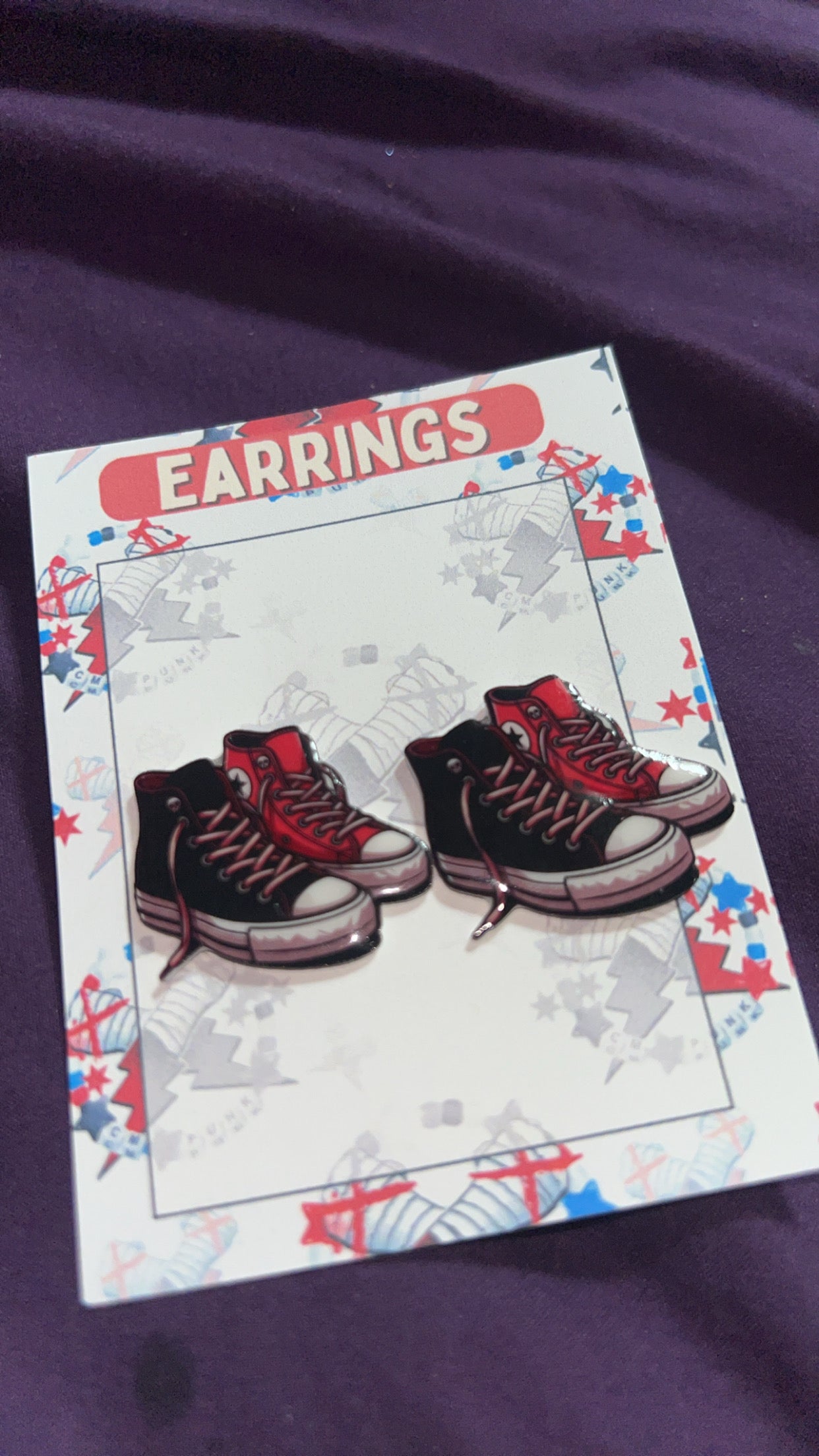 AJ converse stud earrings