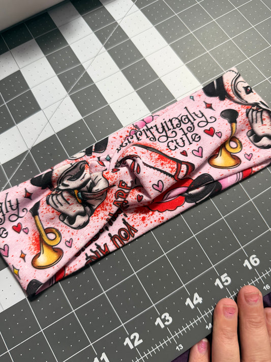 Pink Art Clown headband