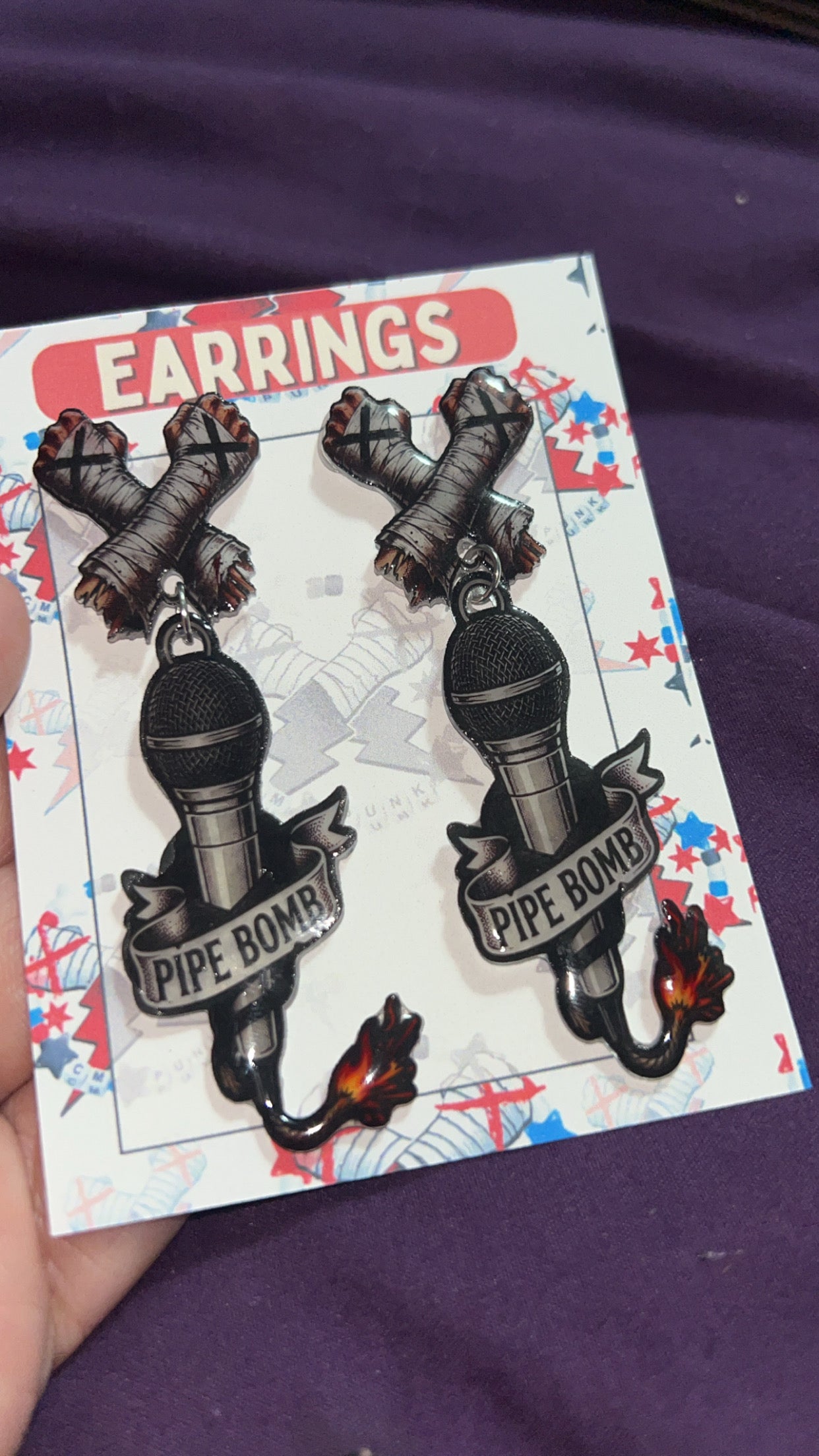 Punk Pipebomb earrings