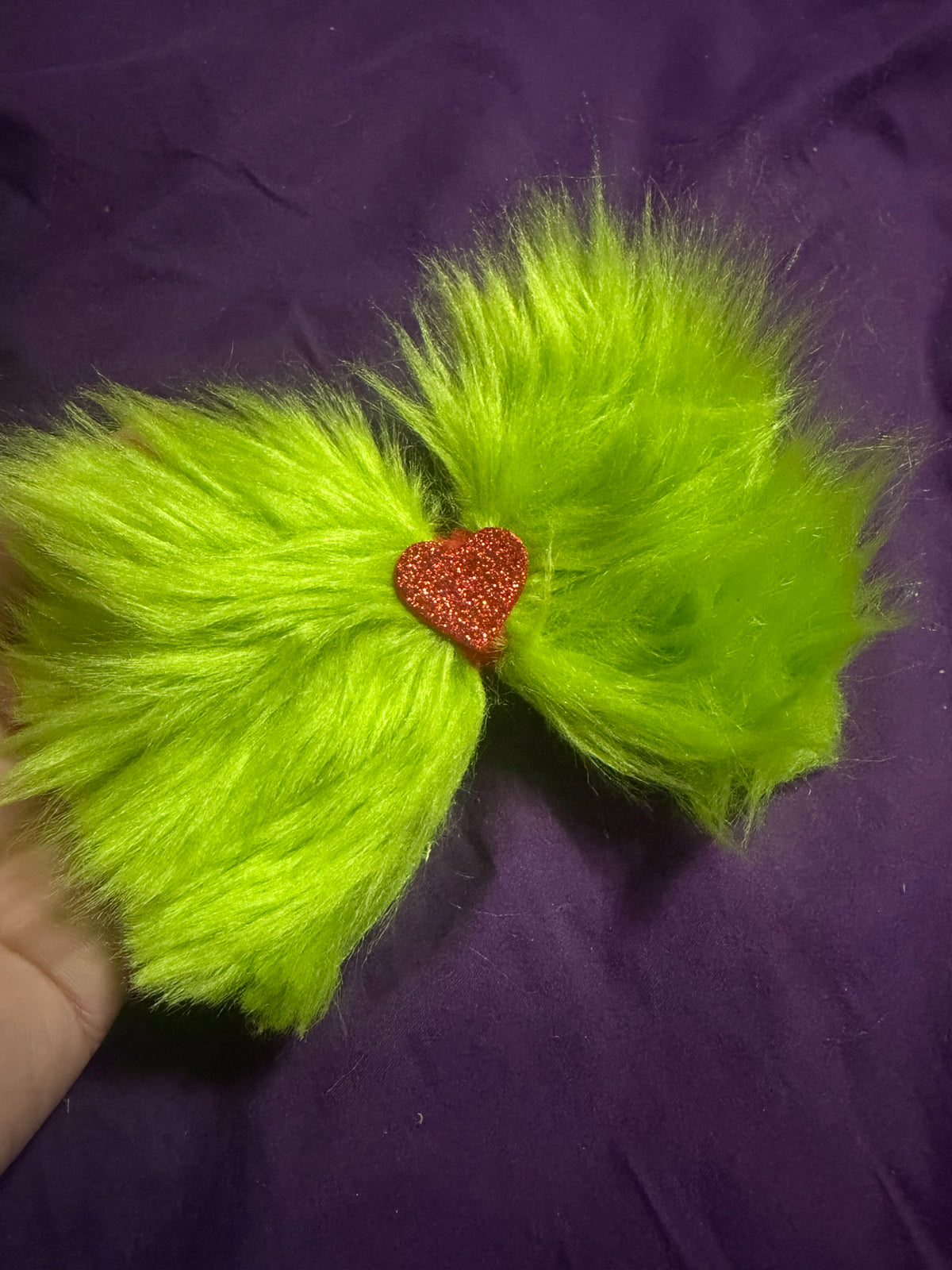 Green guy Xmas hair bows