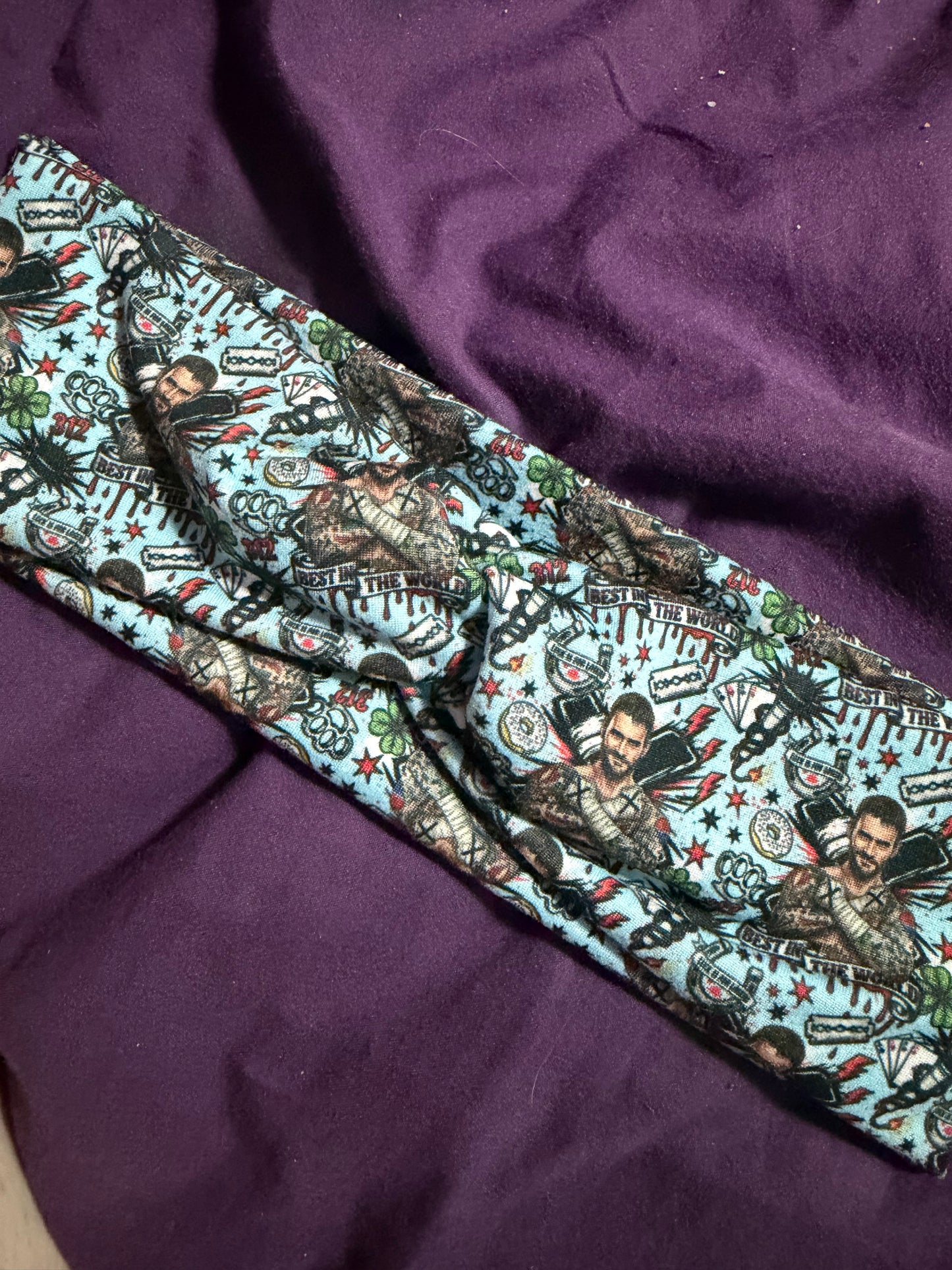 Blue Punk stretchy headbands
