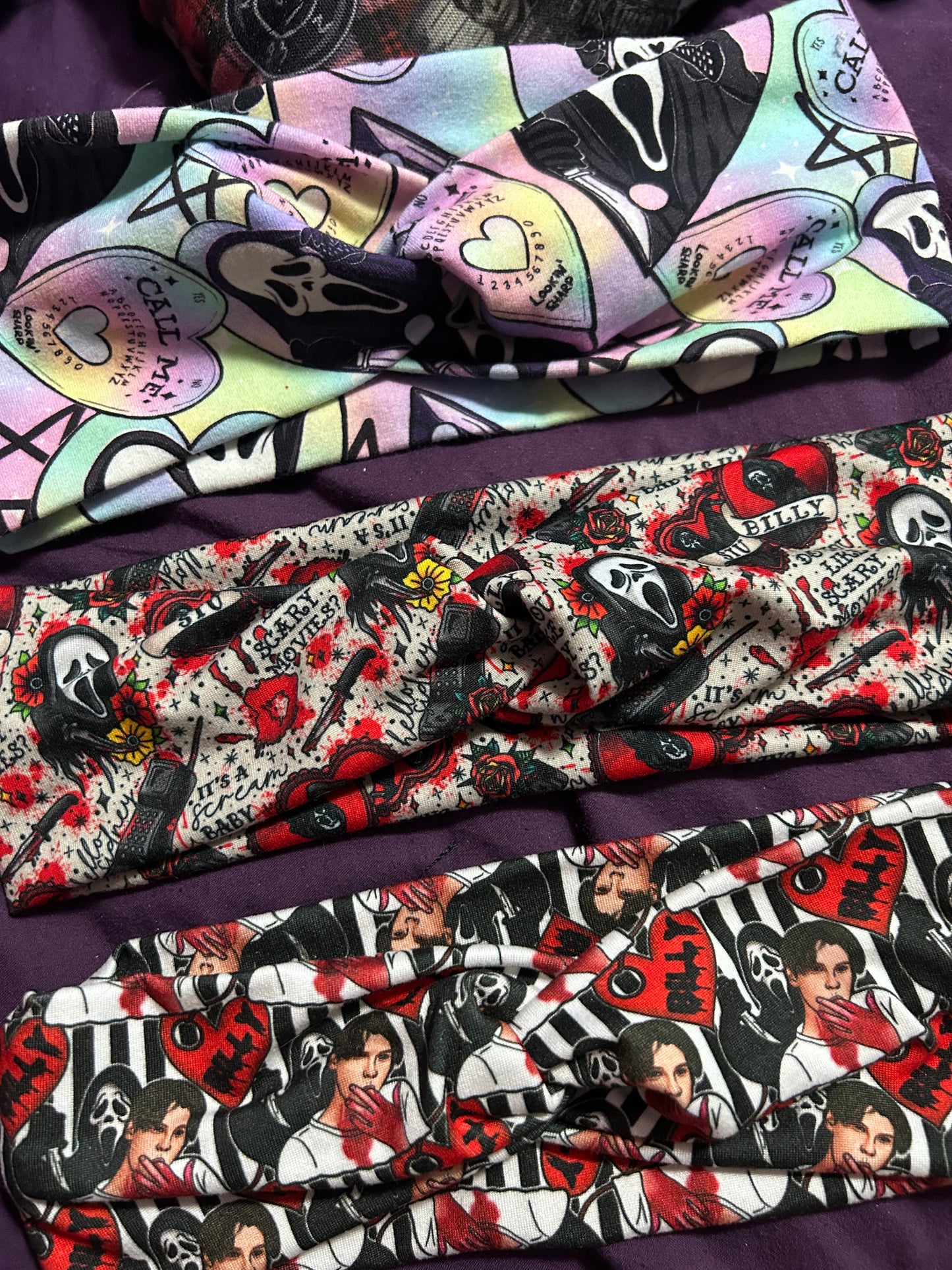 Scream horror stretchy headband