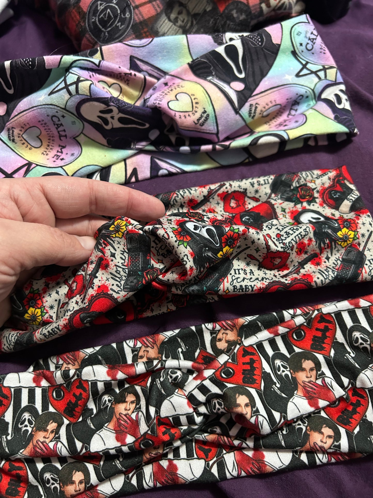 Scream horror stretchy headband