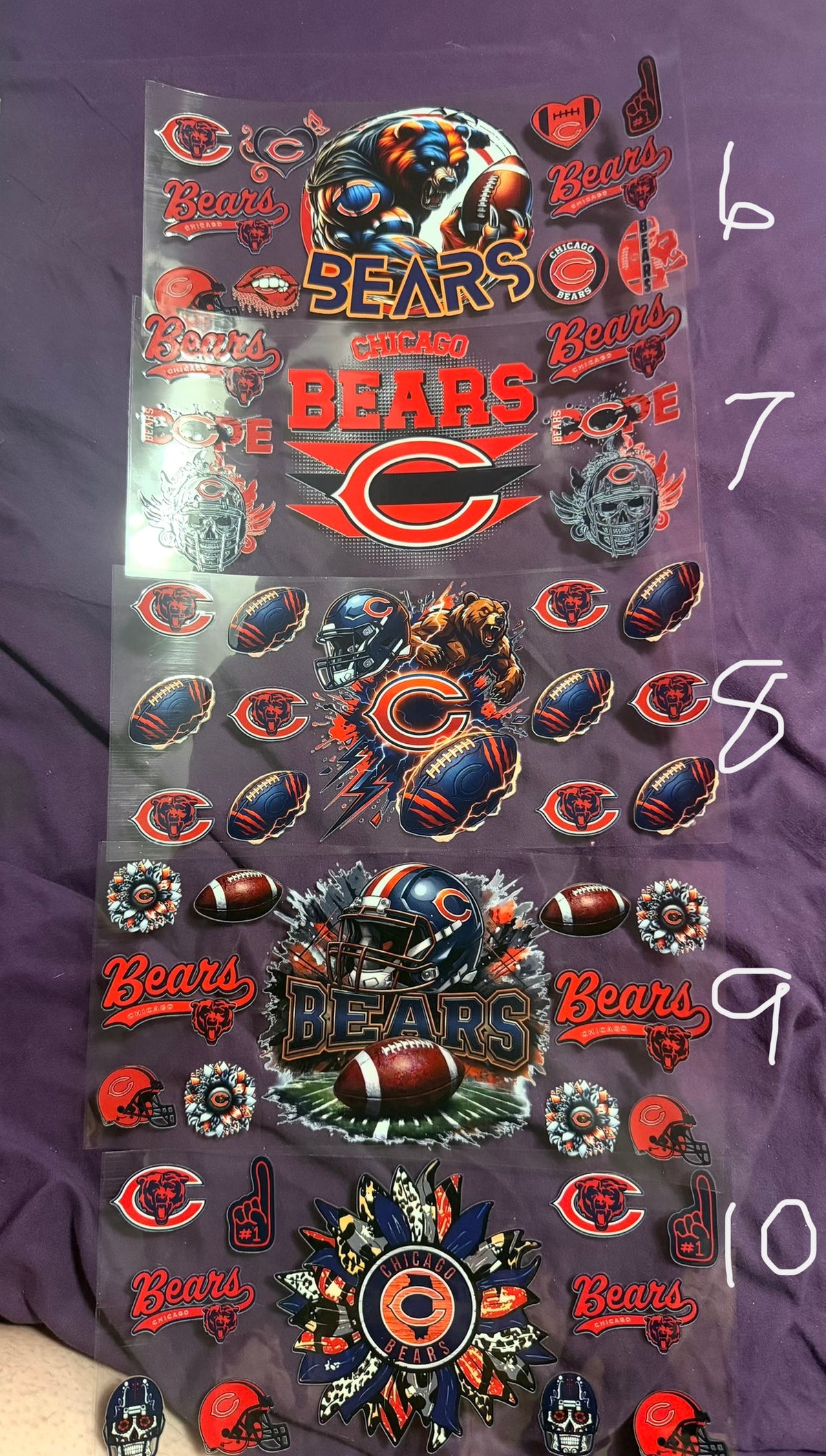 16oz glass tumbler football themed