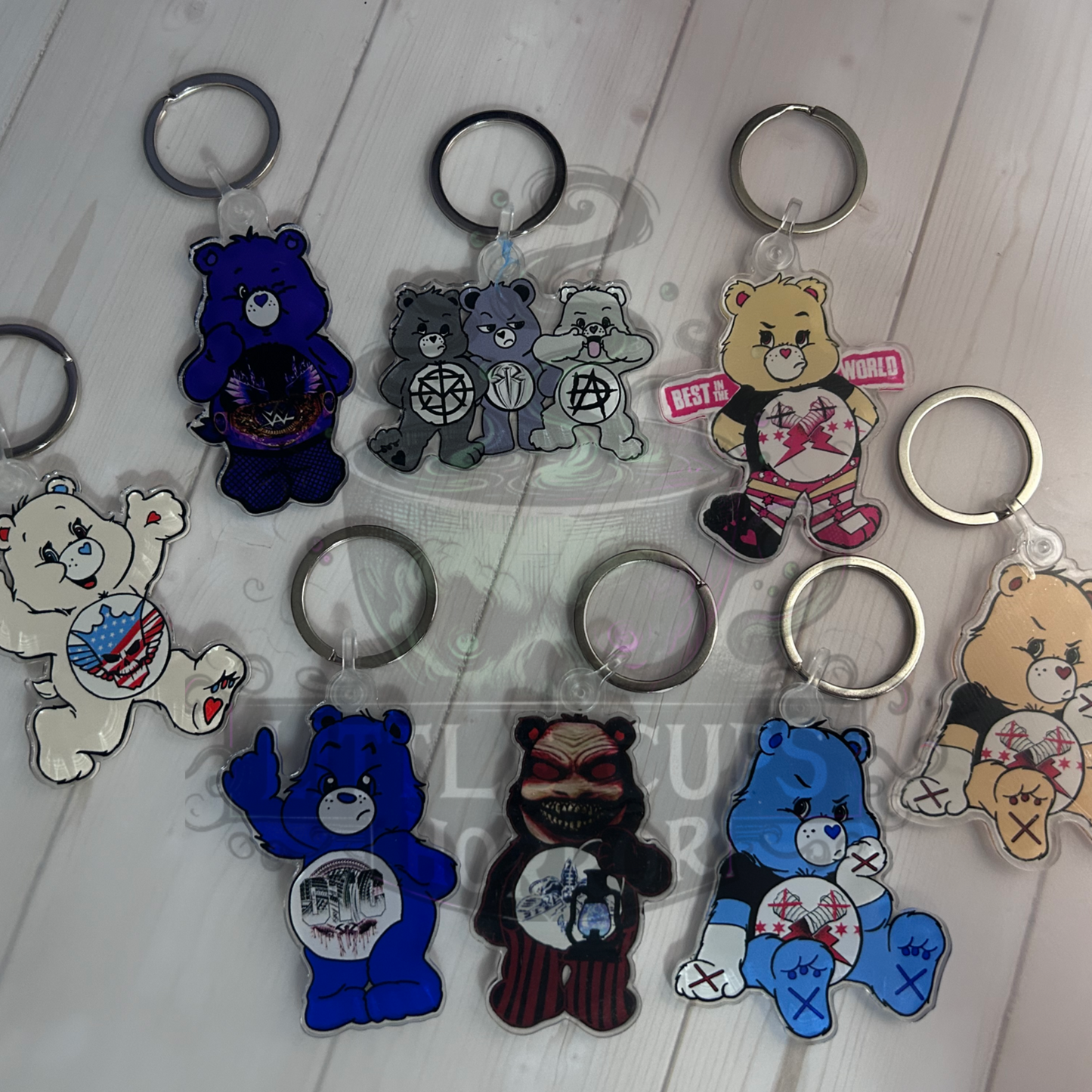 Wrestling Bear Keychains