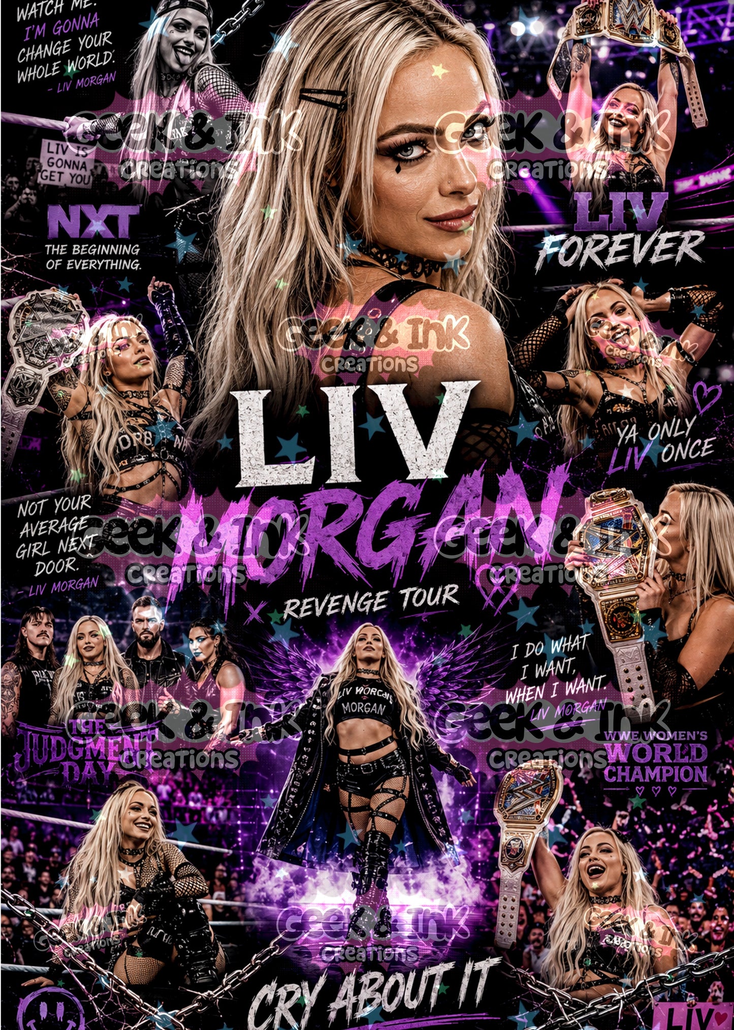 Wrestling metal poster print 8x14