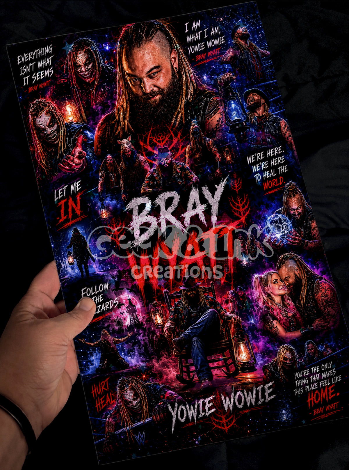 Wrestling metal poster print 8x14