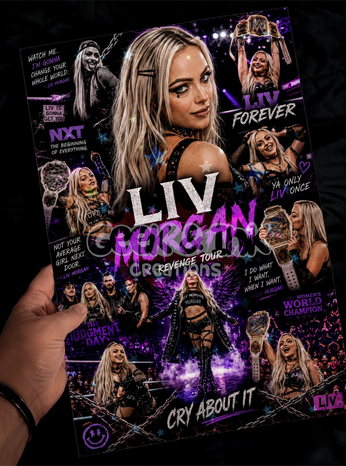 Wrestling metal poster print 8x14
