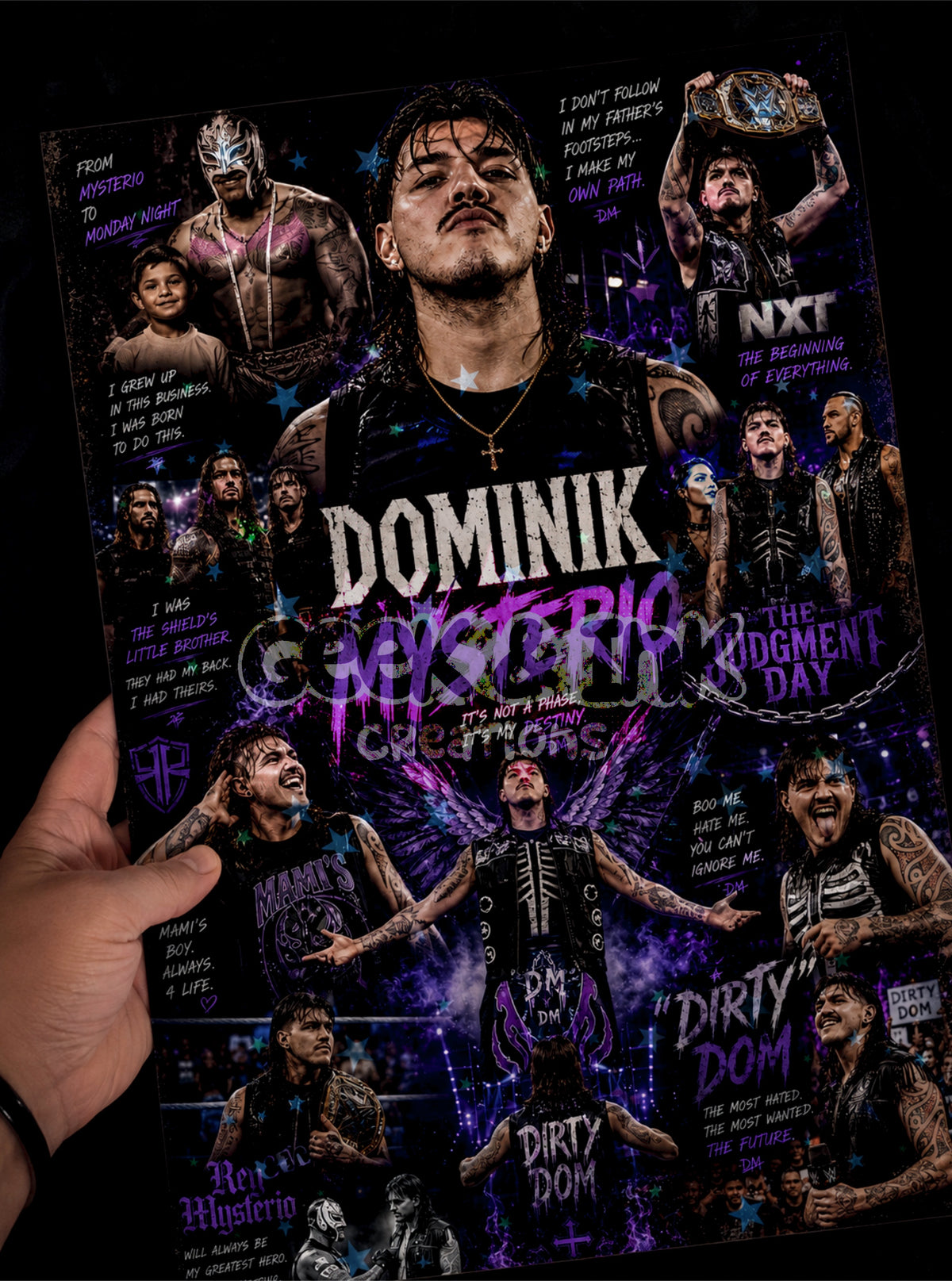 Wrestling metal poster print 8x14