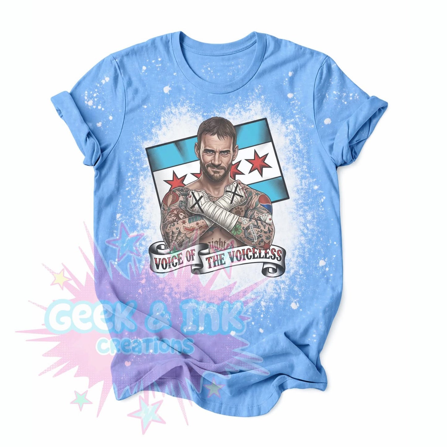 Voice of voiceless blue bleached tshirt - pre-order!