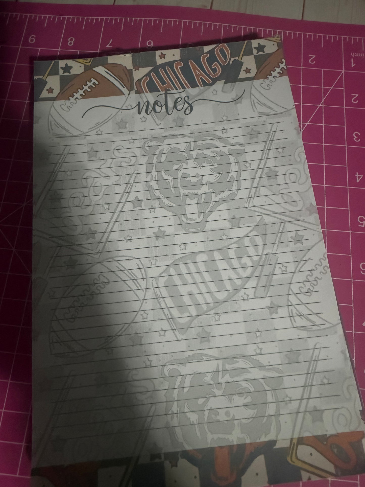 Sports themed 5x8 notepads