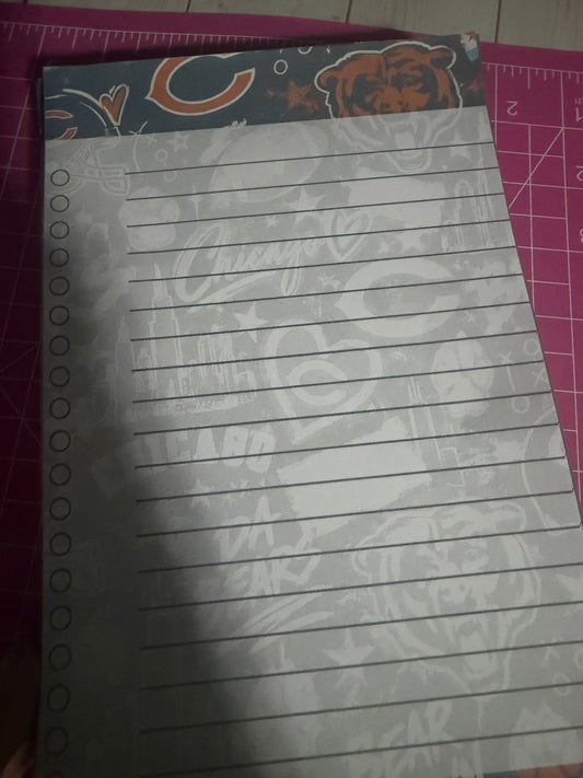 Sports themed 5x8 notepads