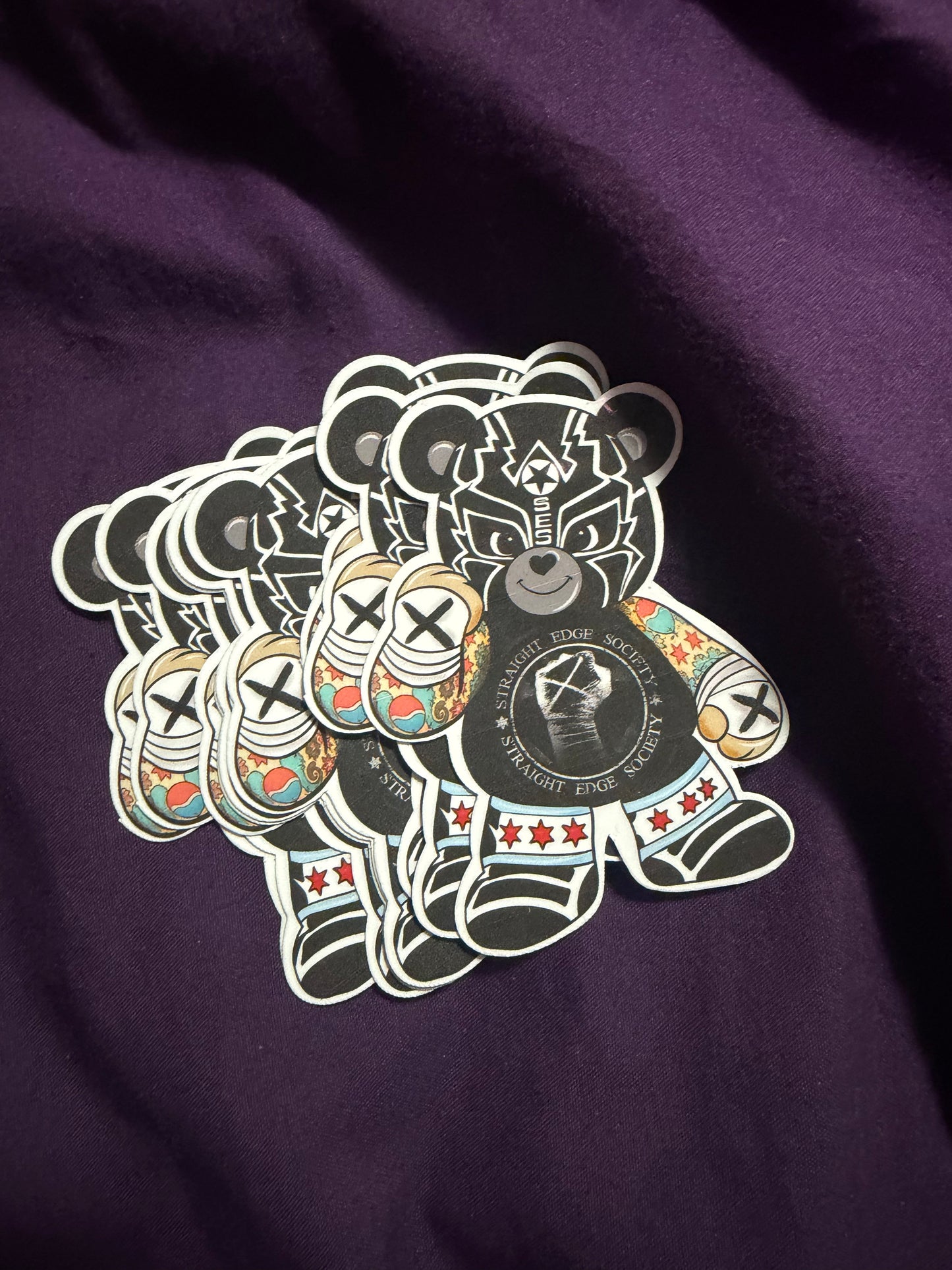 Wrestling Bear Stickers