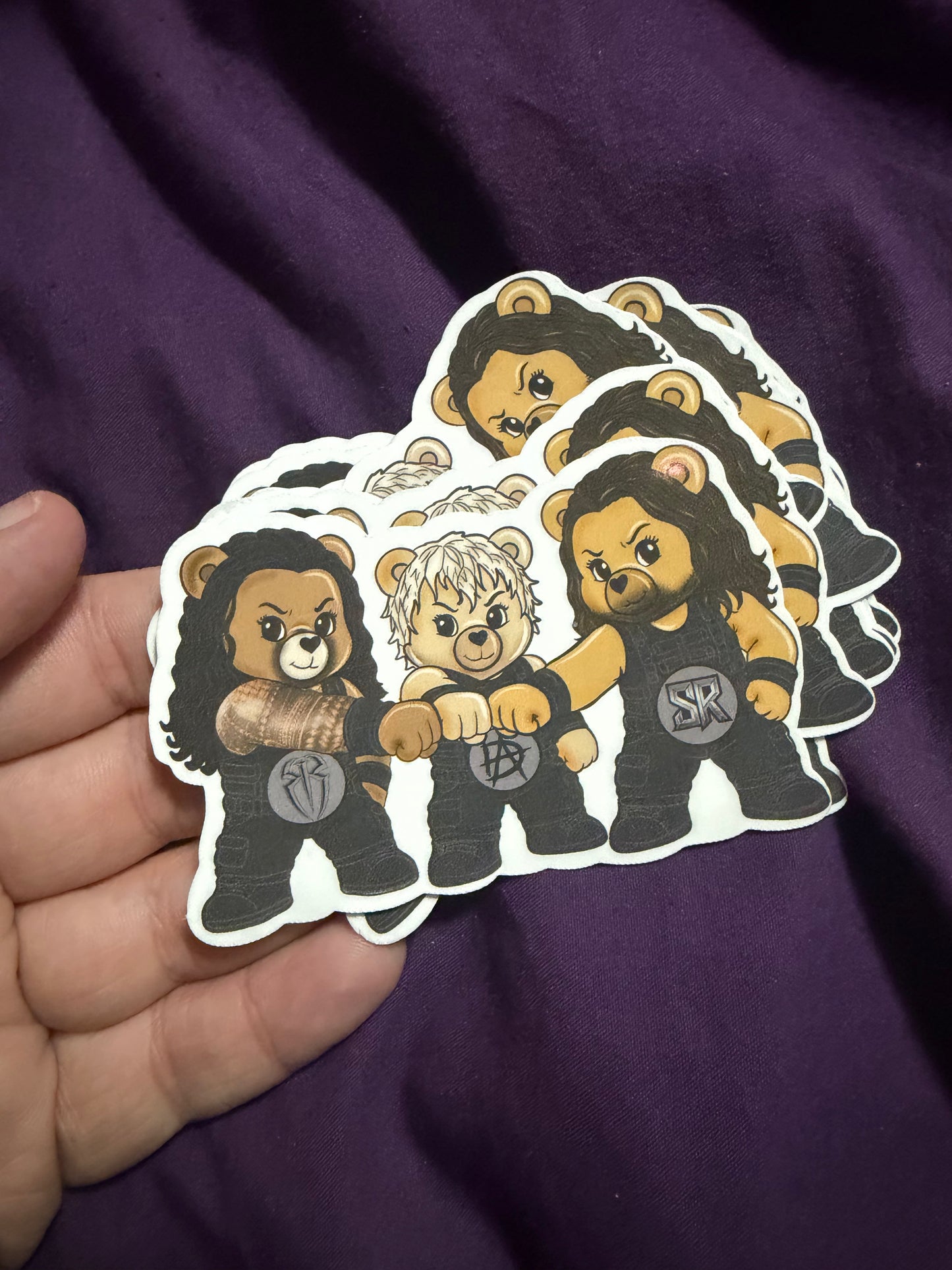 Wrestling Bear Stickers