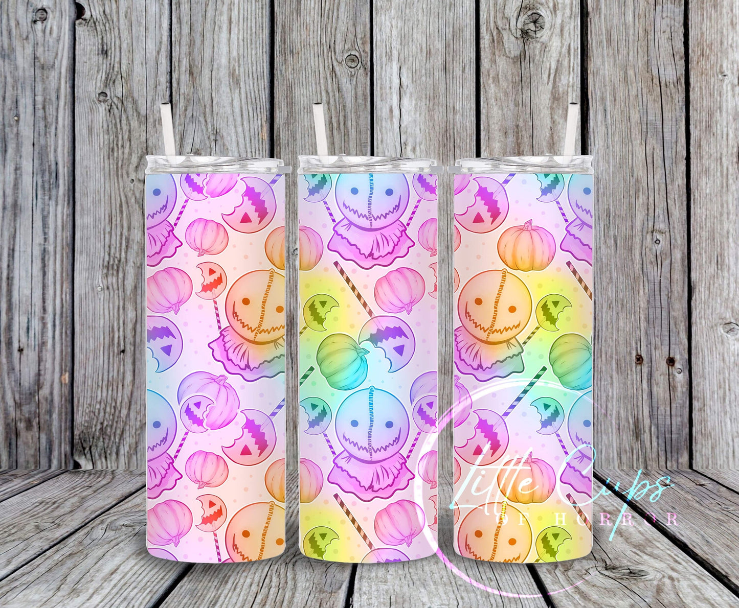 Pastel Horror Tumbler | Trick R Treat | Rainbow