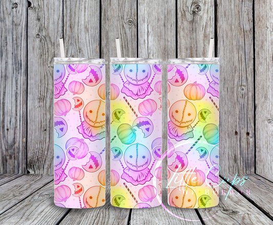 Pastel Horror Tumbler | Trick R Treat | Rainbow